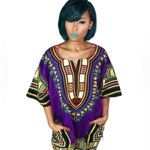 MuurSwagg Purple and Orange Daishiki top